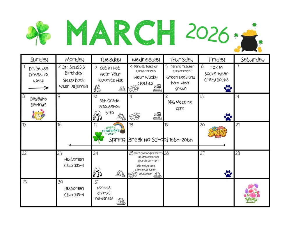 March Calendar