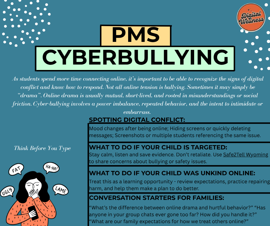 PMS Counseling Office shares information concerning cyberbullying