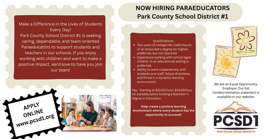 Paraeducator vacancy announcement