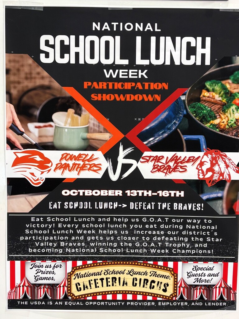 It's National School Lunch Week! It's a good week to eat school lunch and support our school!