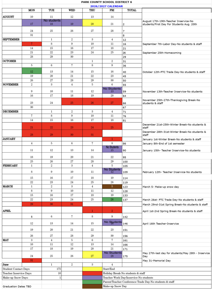 26-27 calendar