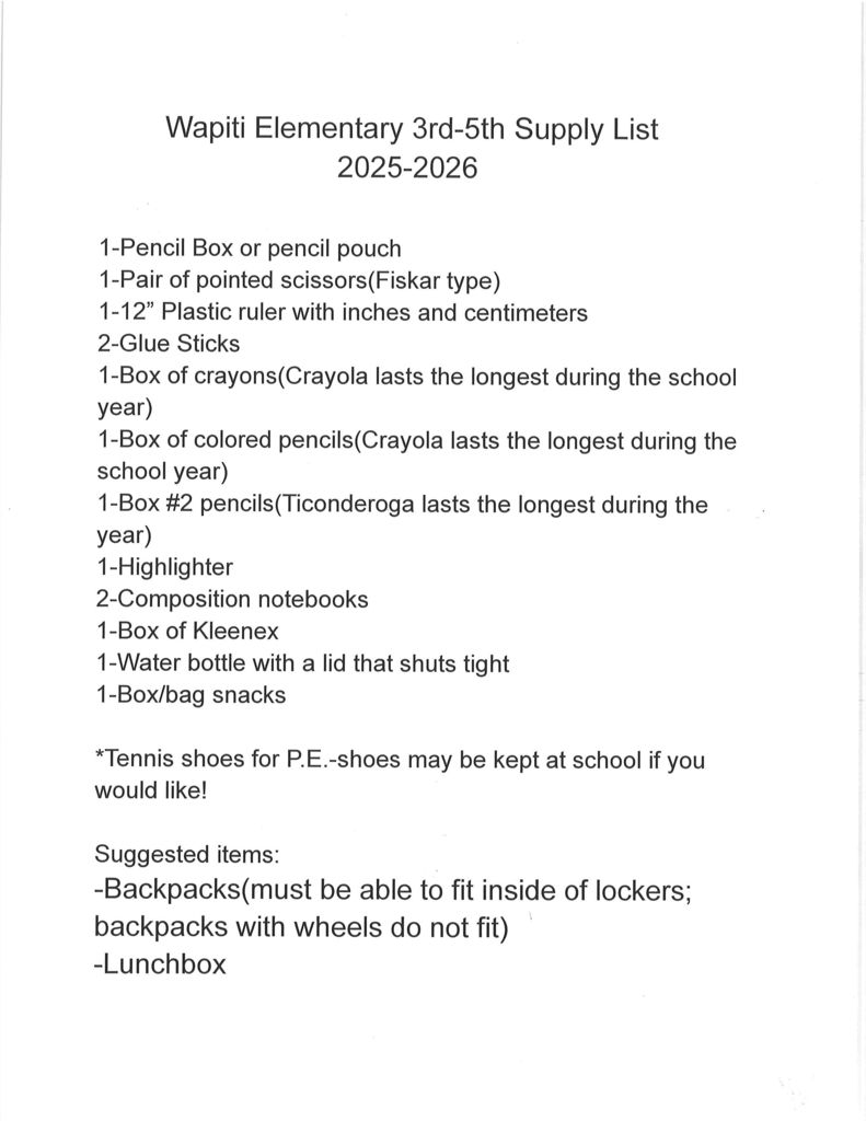 2025-2026 3-5 supply list