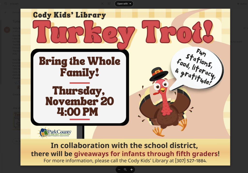 Library turkey trot