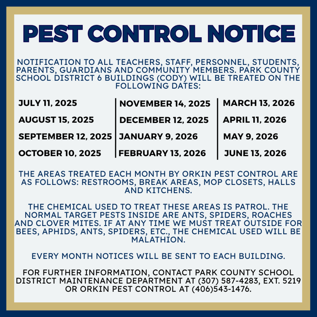 Pest Control Notice