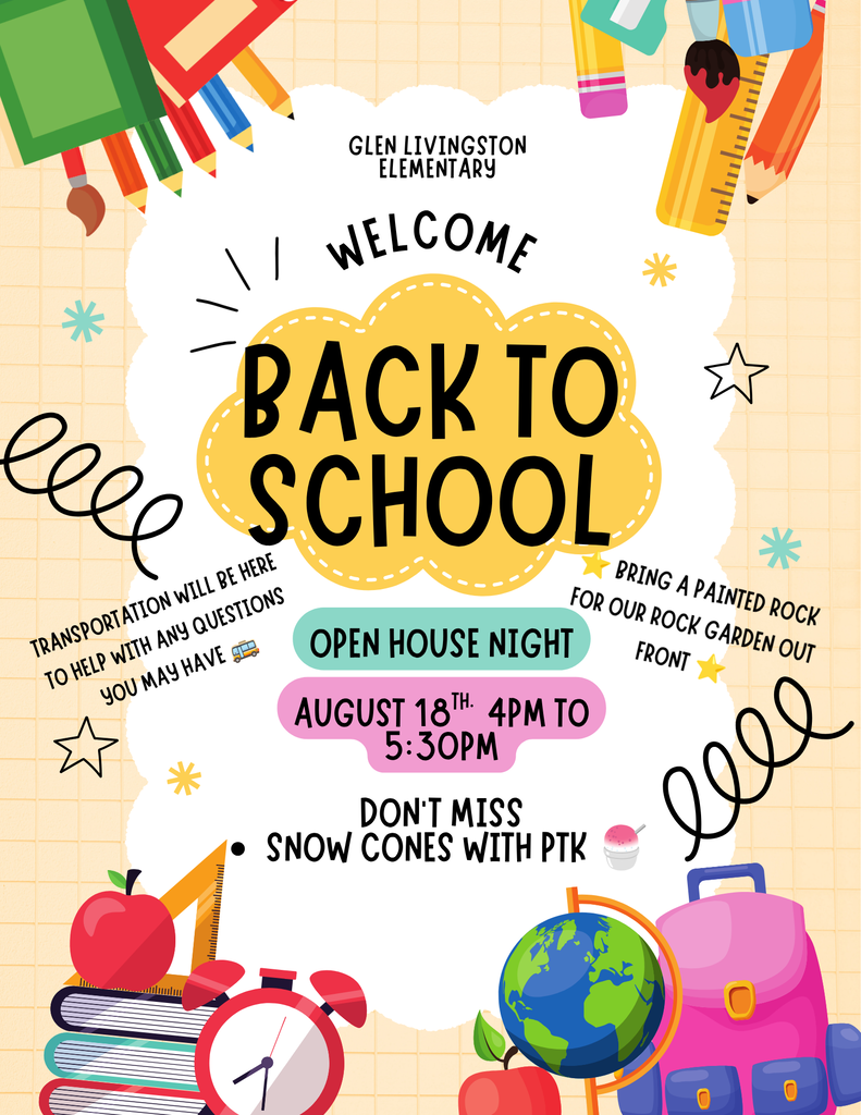 Open House Night - August 18th 4:00pm to 5:30pm