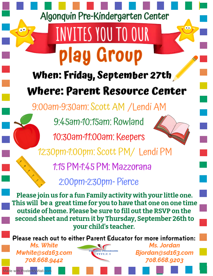 Playgroup sign up to RSVP