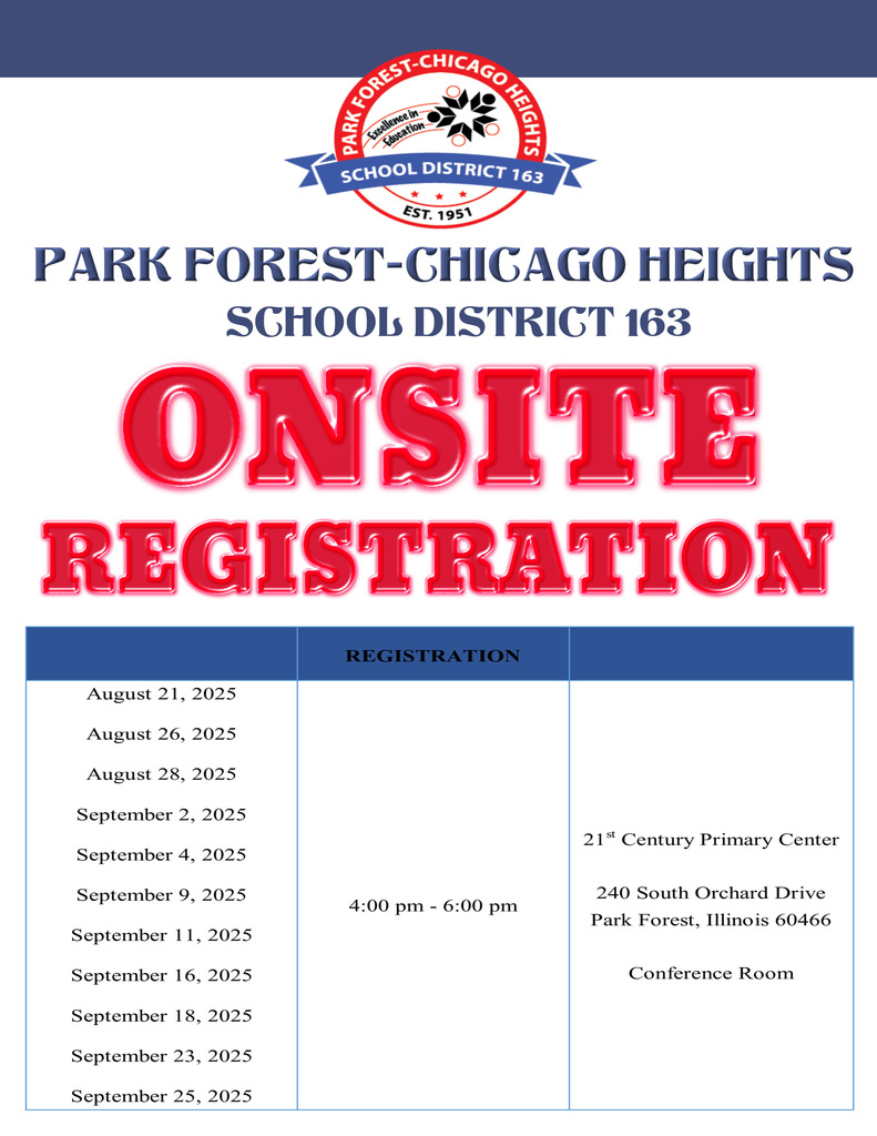 August-September New Student Registration