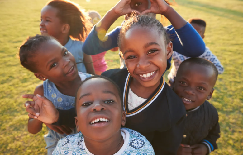kids smiling and laughing