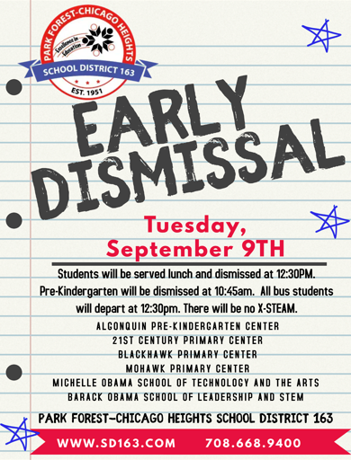 12:30 Early Dismissal