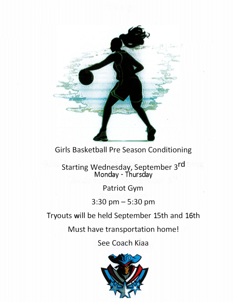 Girls Basketball Tryouts Info