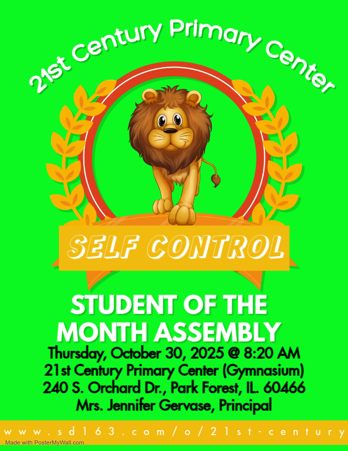 October Student of the Month-Self Control