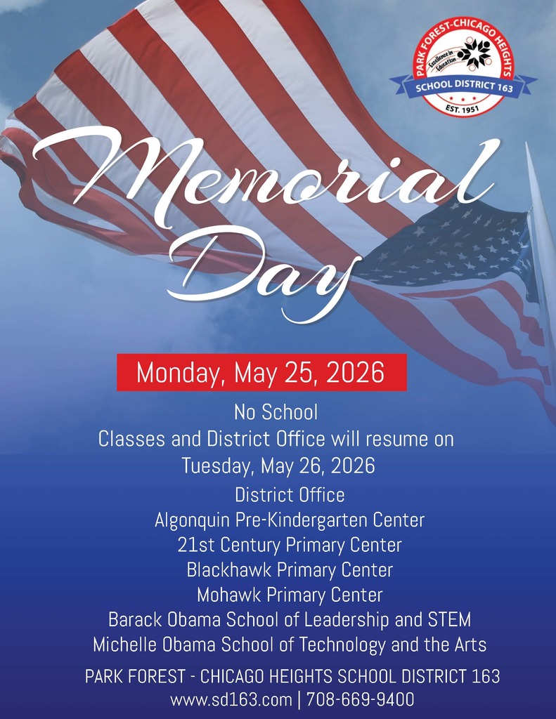 No School, Monday,  Memorial Day May 25, 2026.