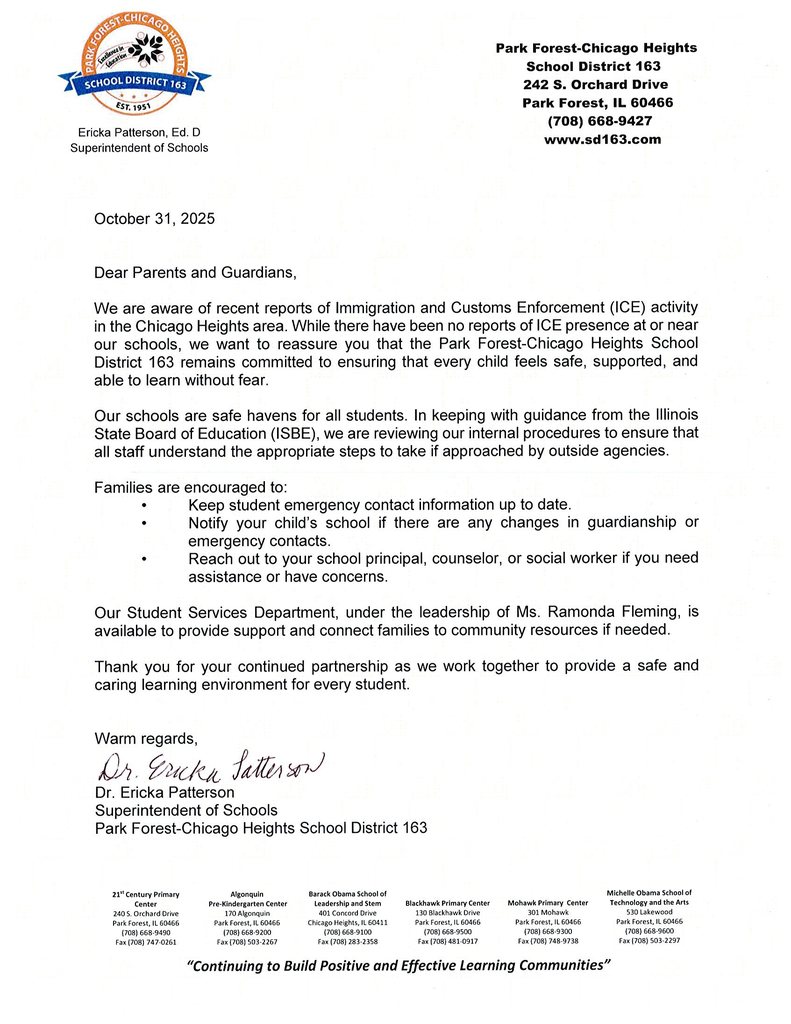 Customs Enforcement Letter