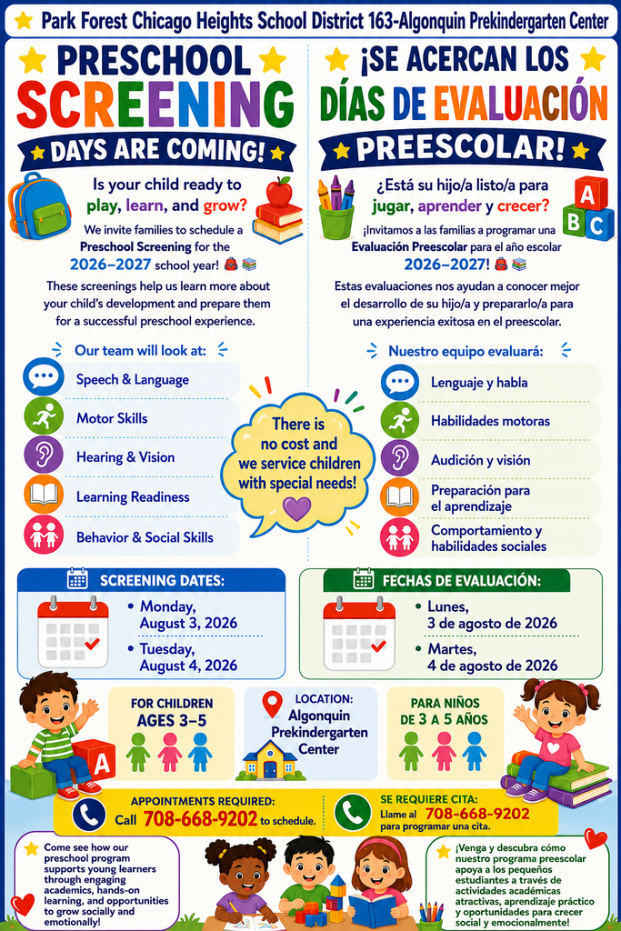 Preschool Screenings 26-27 SY