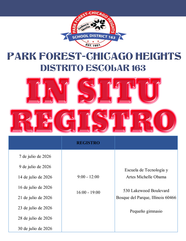 On-Site In-Person Registration Flyer