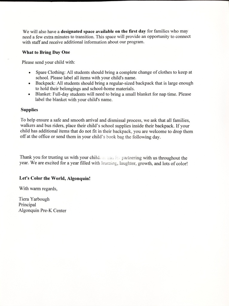 Welcome Back Letter 8-18-26 pt 2