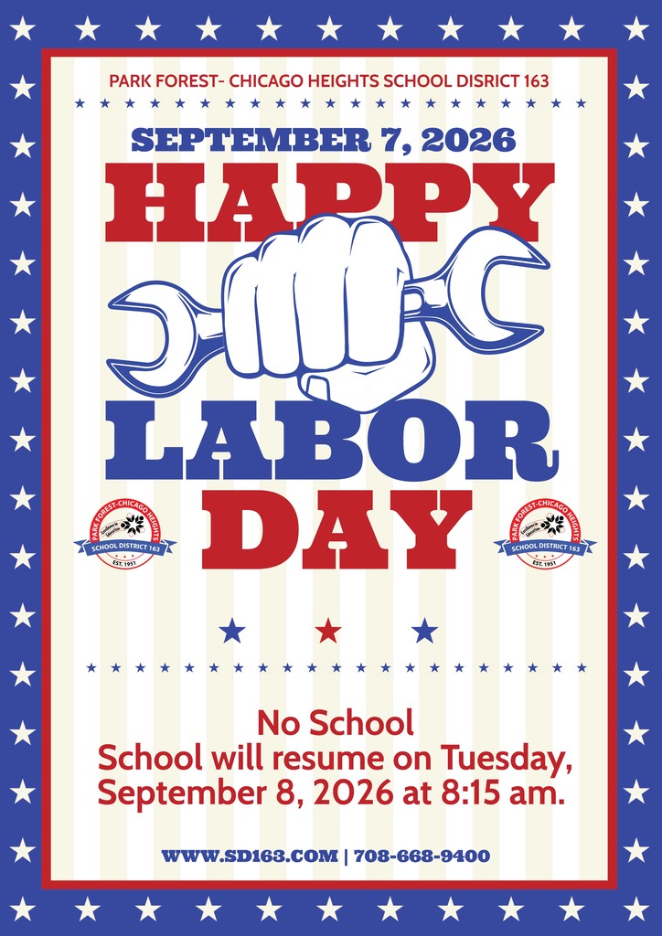 No School Monday, September 7, 2026 in observance of Labor Day. Classes will resume Tuesday, September 8, 2026.