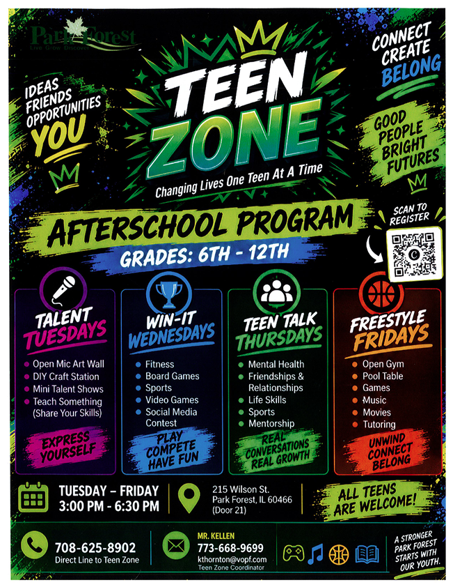 Teen Zone Flyer