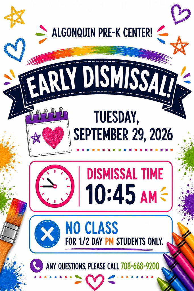 early dismissal 9-29-26