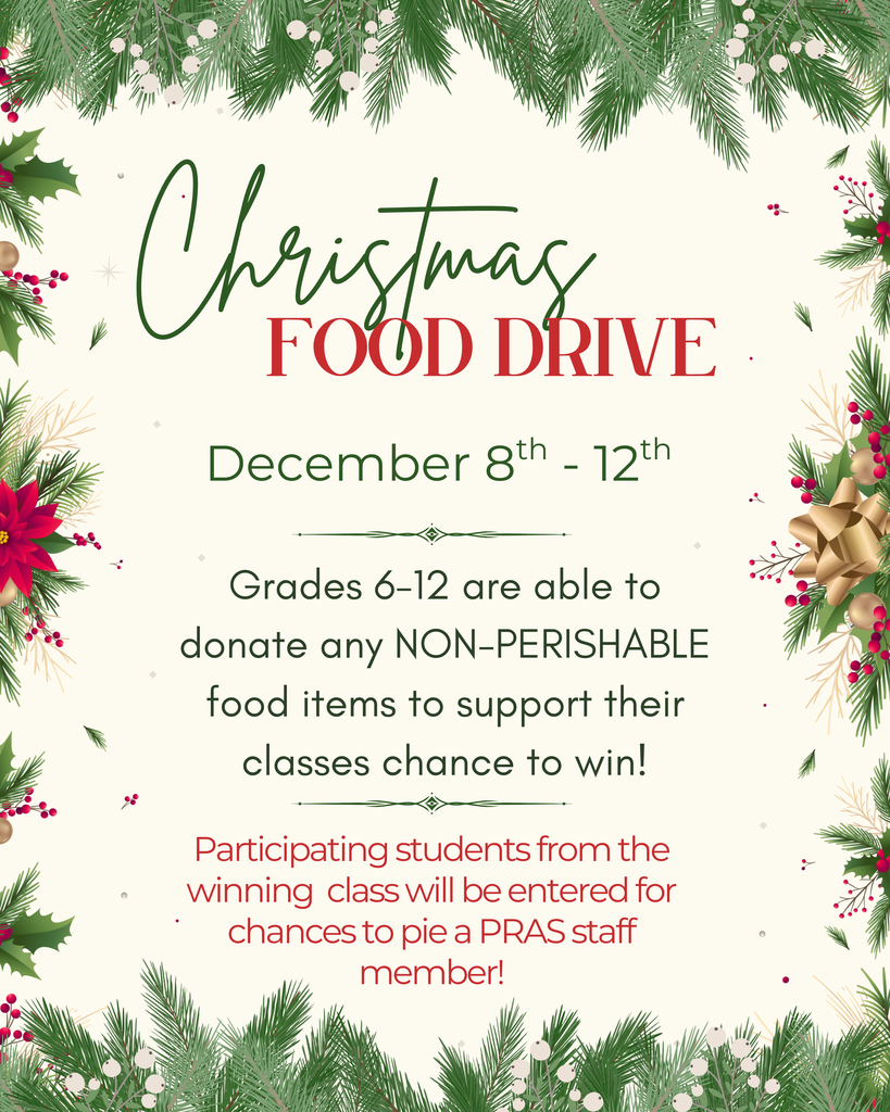 Food drive ends tomorrow!