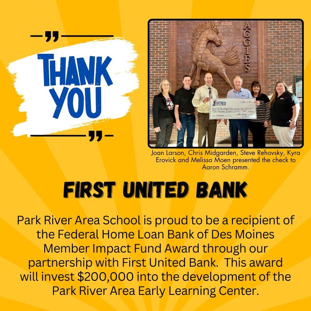 Thank you First United Bank