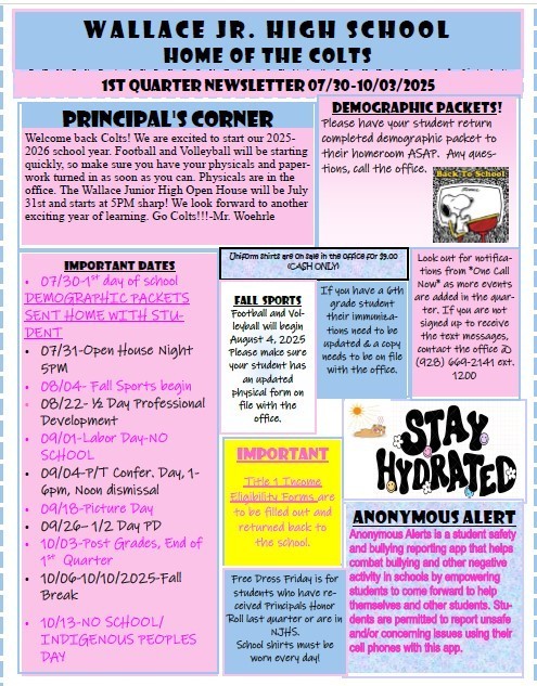 1st Quarter Newsletter