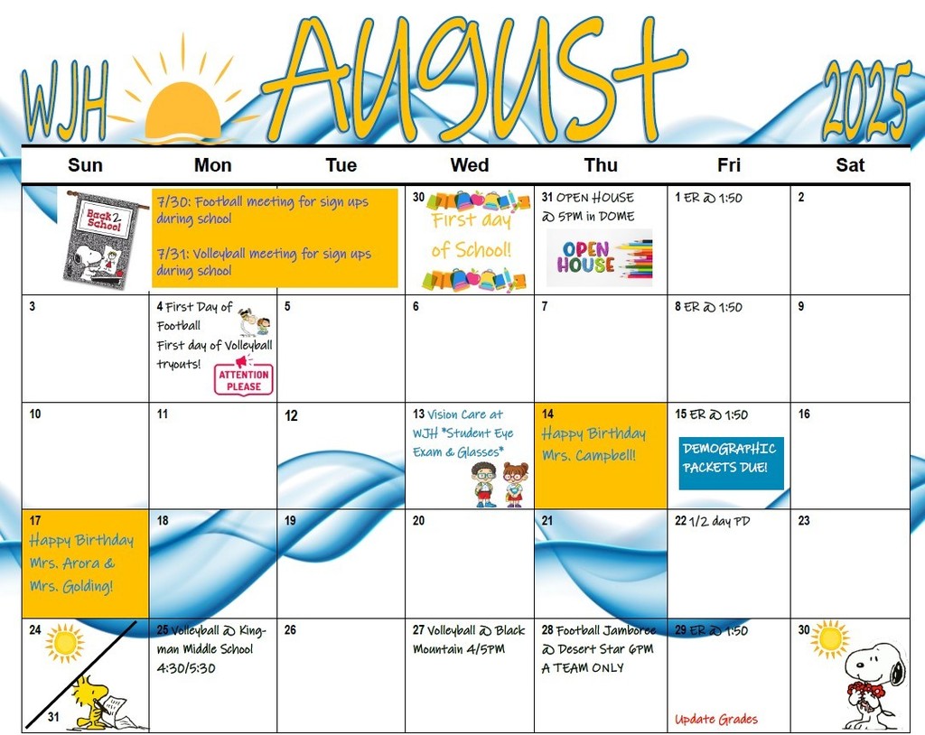 August Calendar