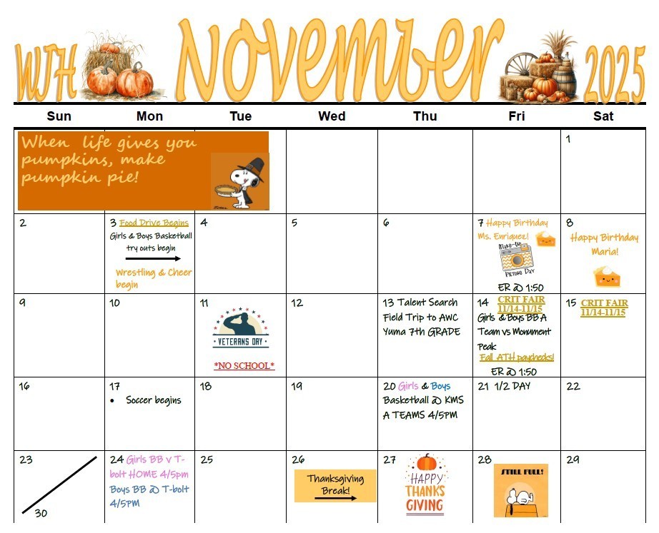 Nov Calendar
