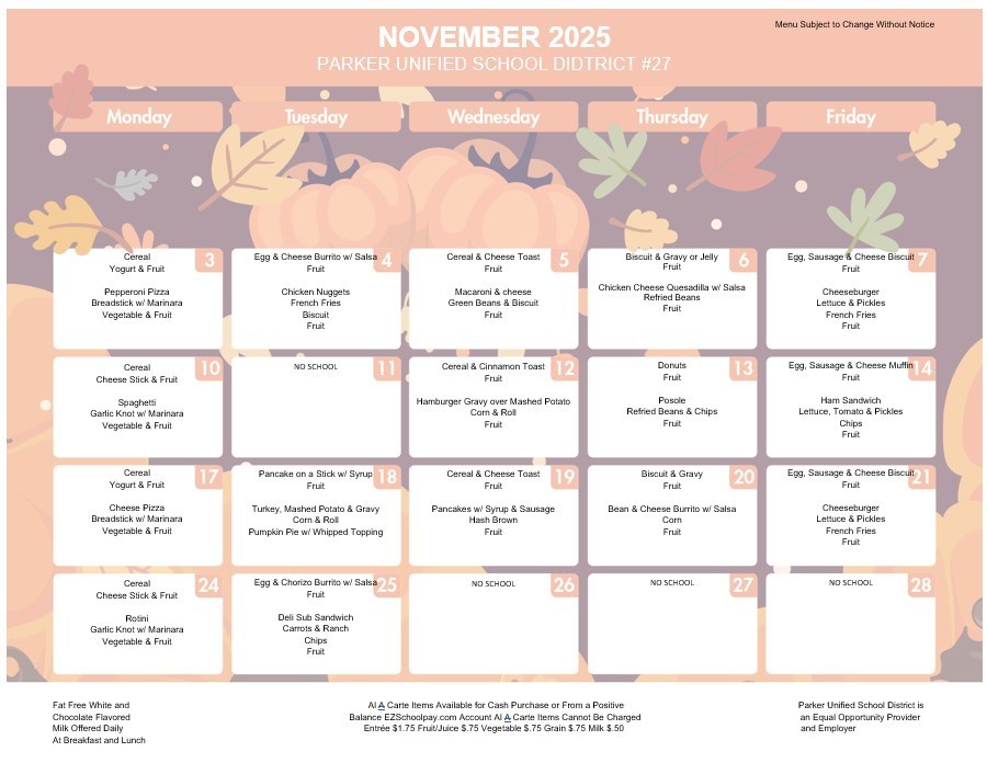 Nov Menu