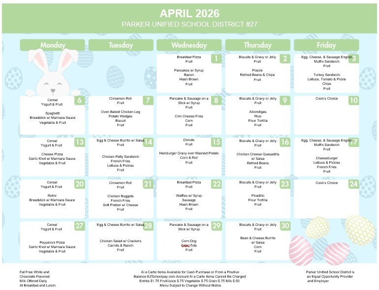 April Menu