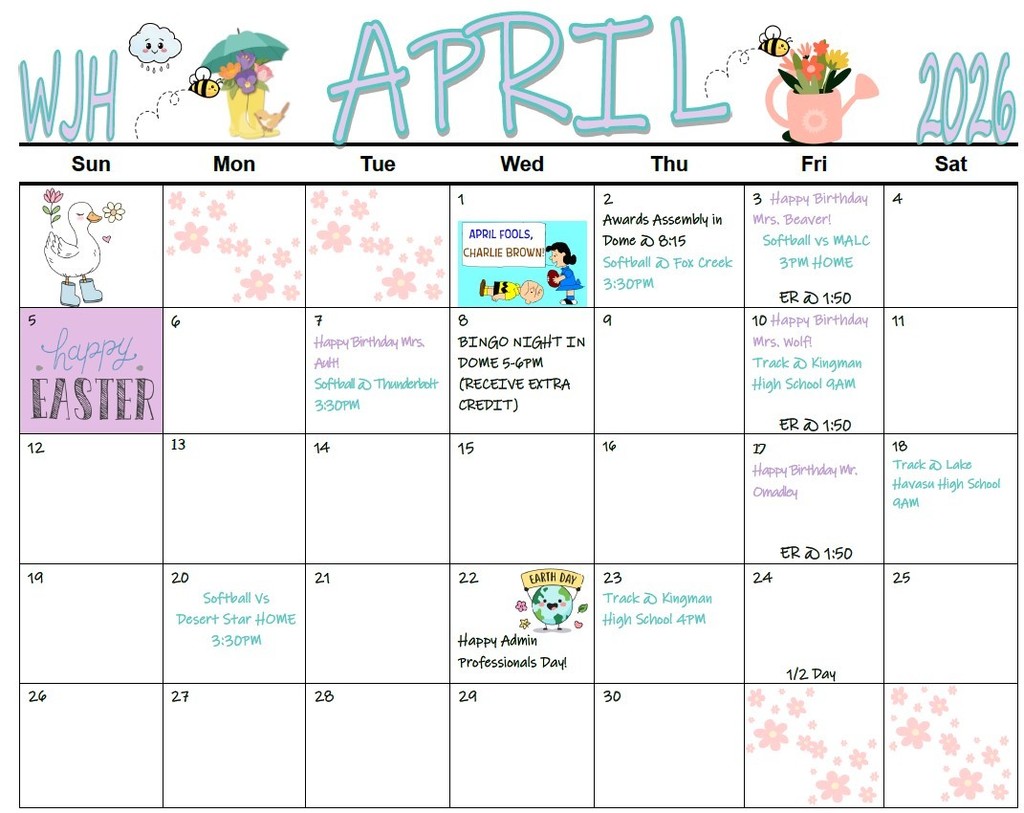 April Calendar