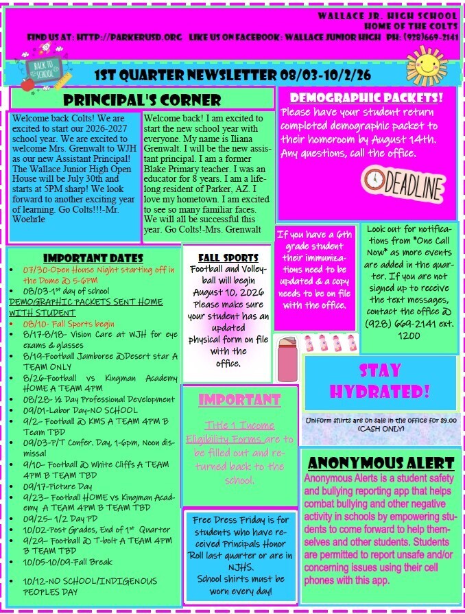 1st Quarter Newsletter