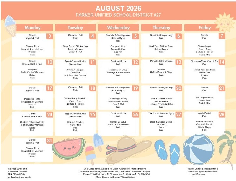 August Menu