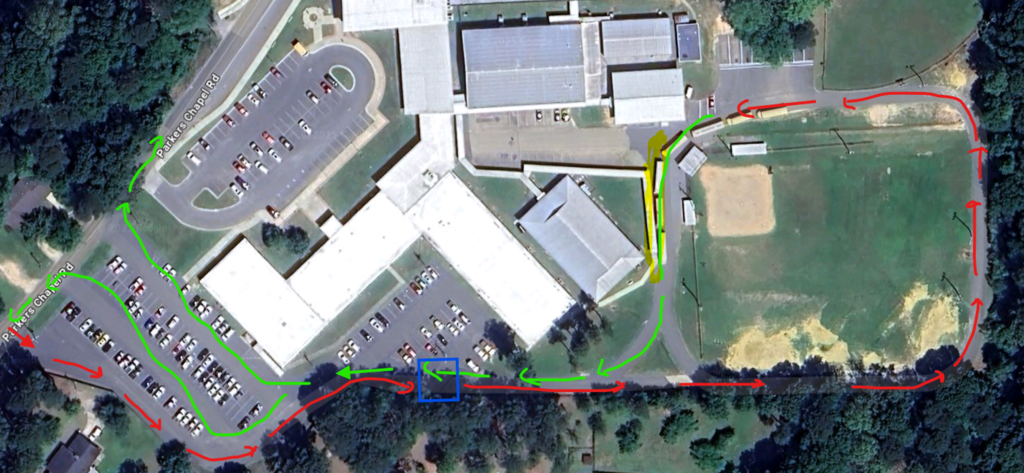 Car Rider Pickup Diagram
