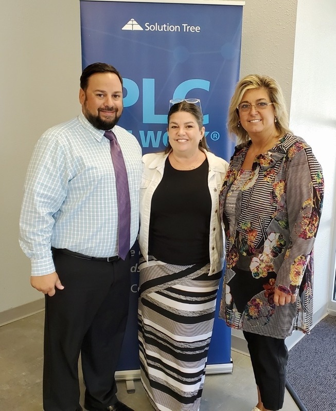 Bo Smith, High School Principal; Kimberly Cano, Solution Tree Consultant; Carrie Burson, Elementary Principal