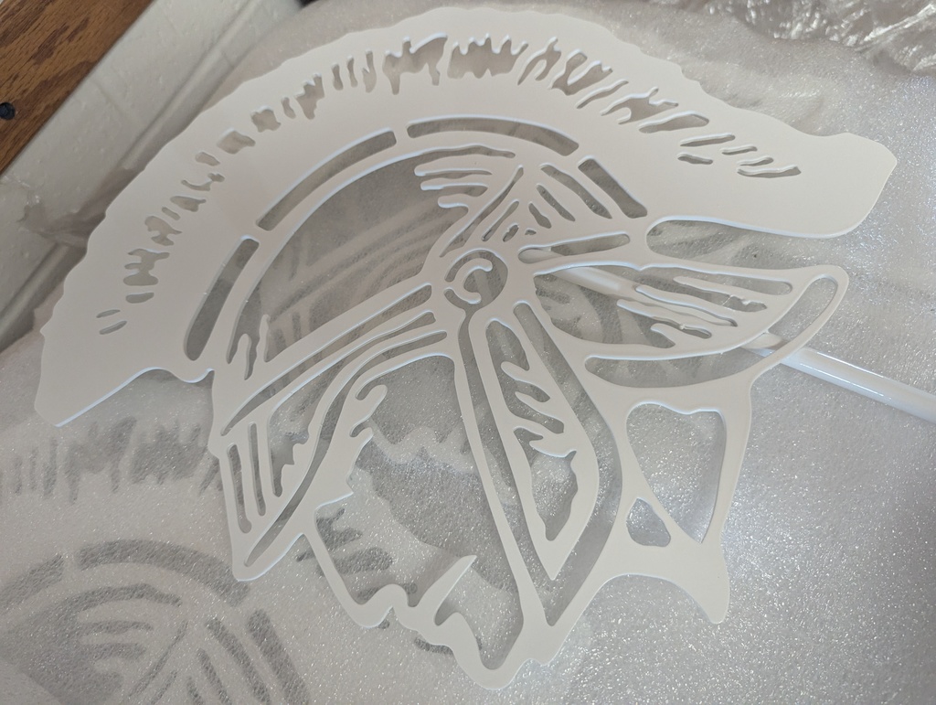 trojan logo yard stake 