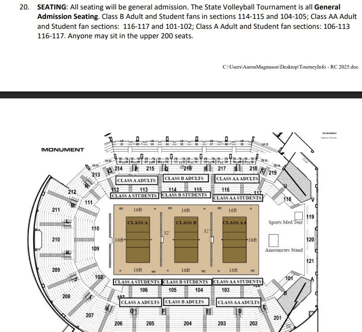 Seating Info