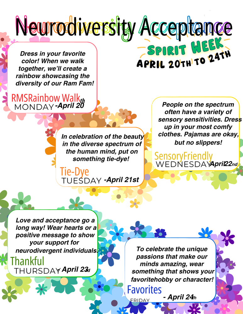 Neurodiversity Acceptance Spirit Week