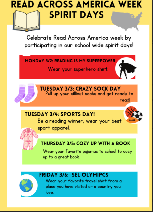 Spirit Days for Read Across America