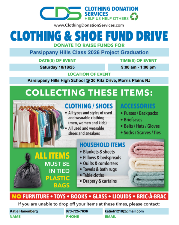 CDS Clothing & Shoe Drive 10-18-25