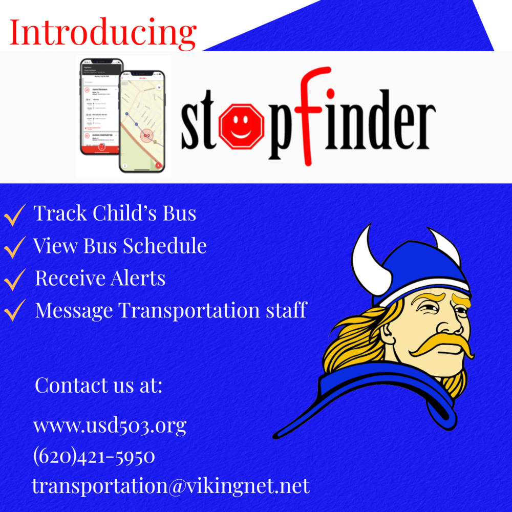 A poster introducing Stopfinder bus app.
