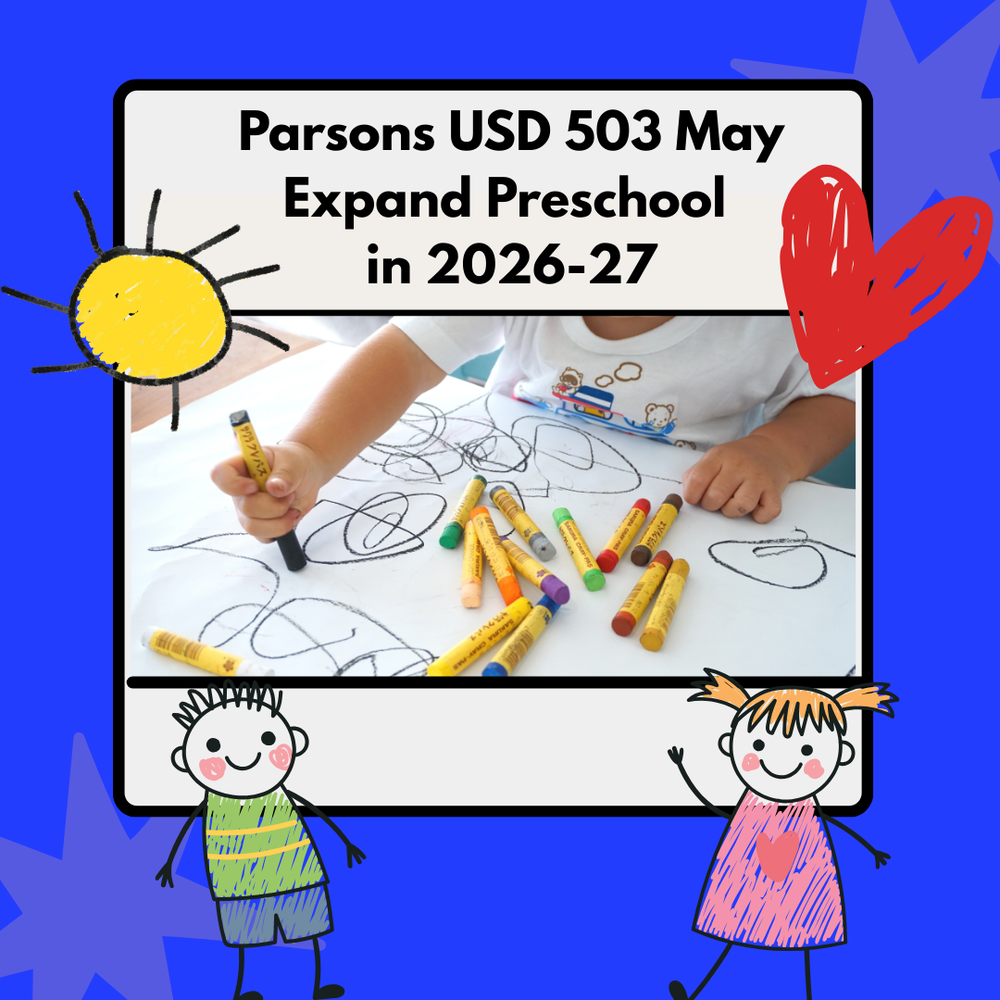 A picture of a small child drawing announcing Parsons may expand its preschool.