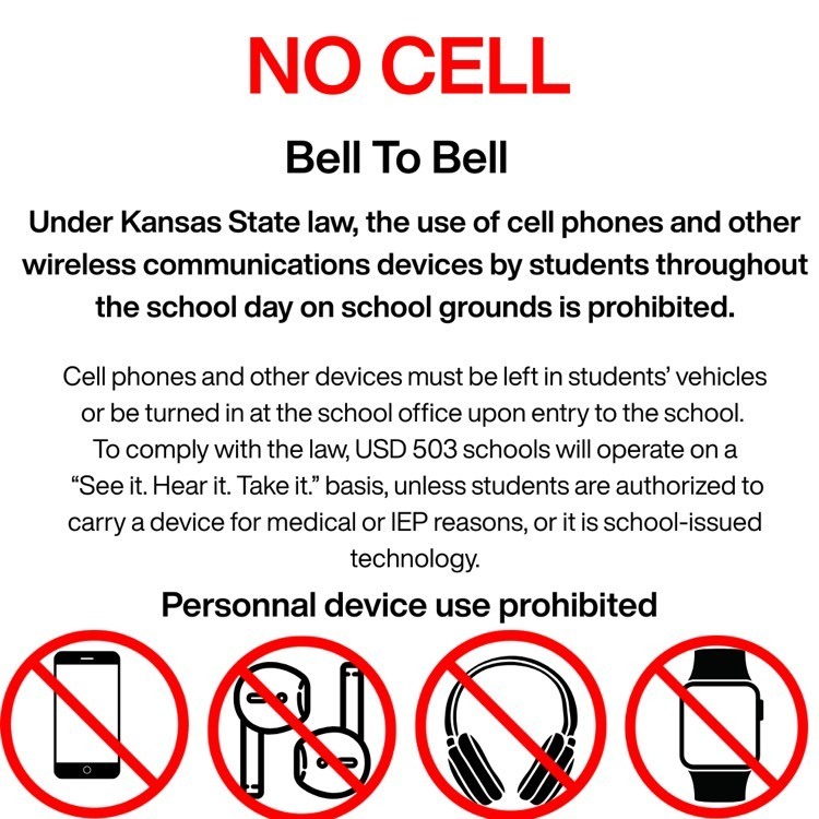 announcement of cell phone ban.