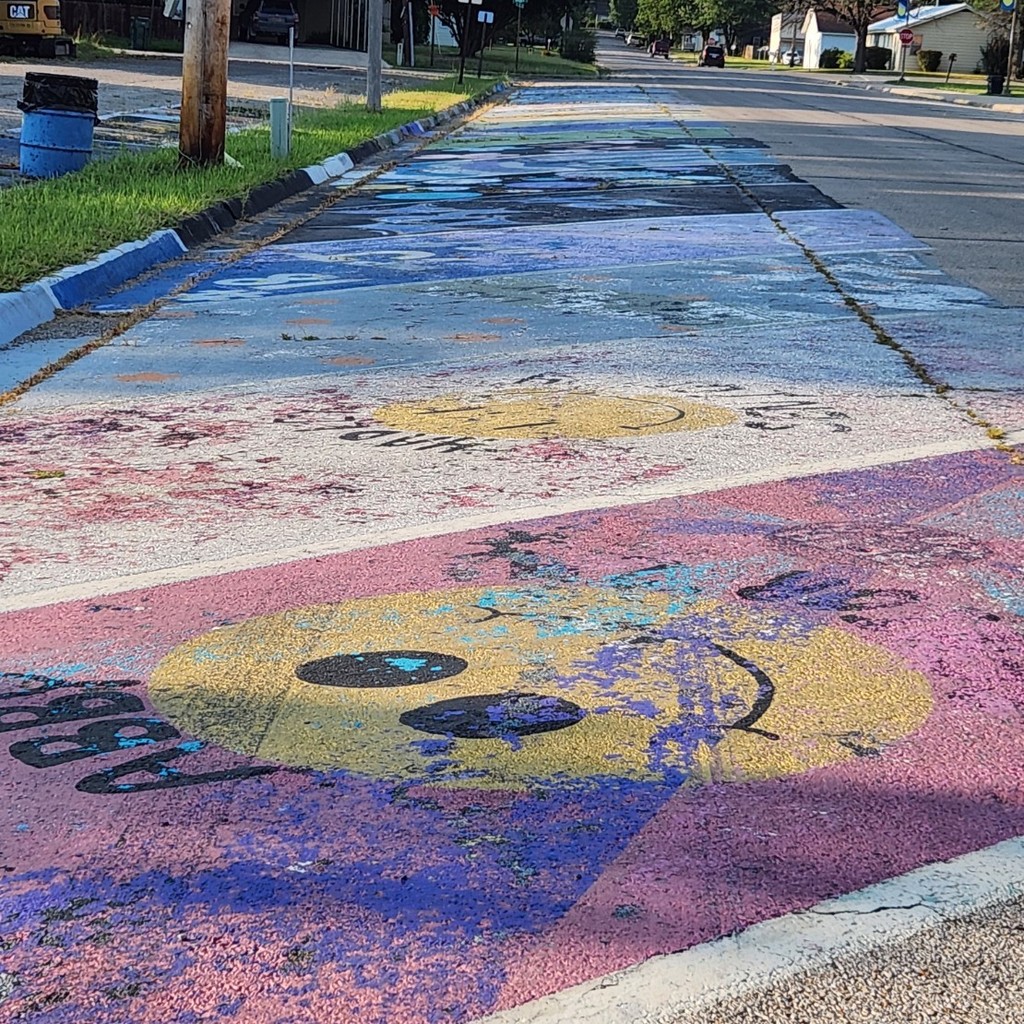 Paint will be available to put names on curbs to reserve spots.