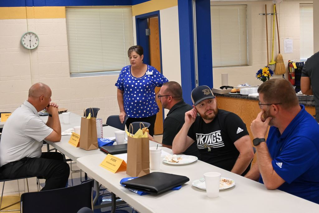 Admin visit with new teachers.