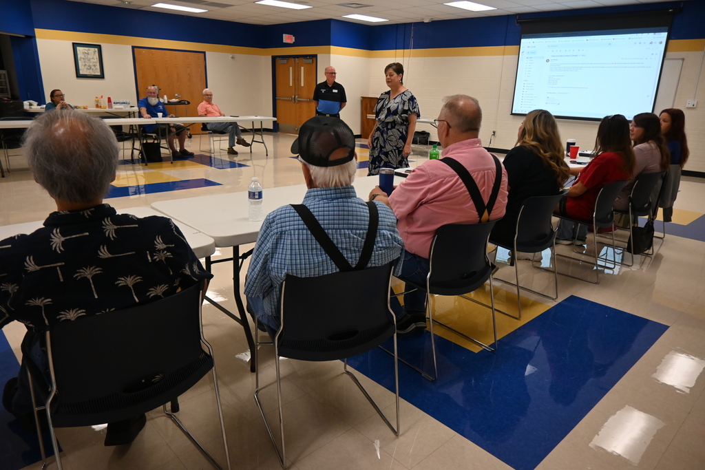 Bus drivers and monitors introduced themselves and talked about how many years they have worked for the district.