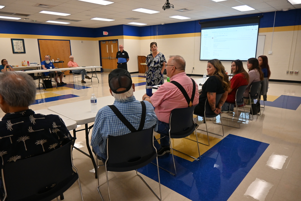 Bus drivers and monitors introduced themselves and talked about how many years they have worked for the district.