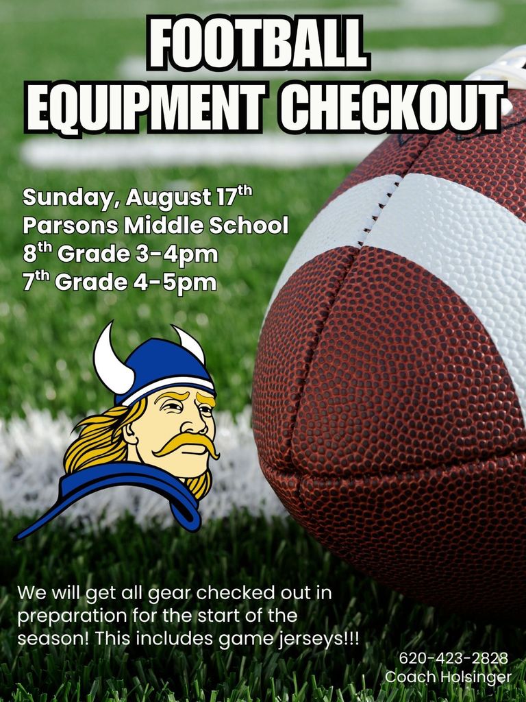 Football Equipment Checkout 8/17