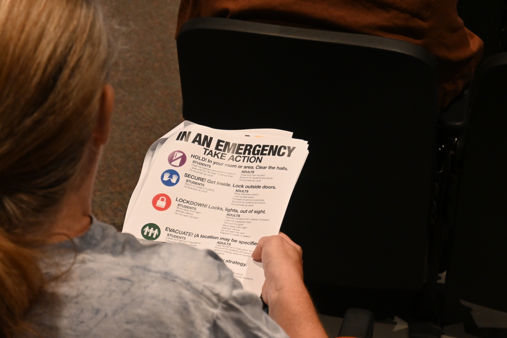 A sub looks over various emergency response plans.