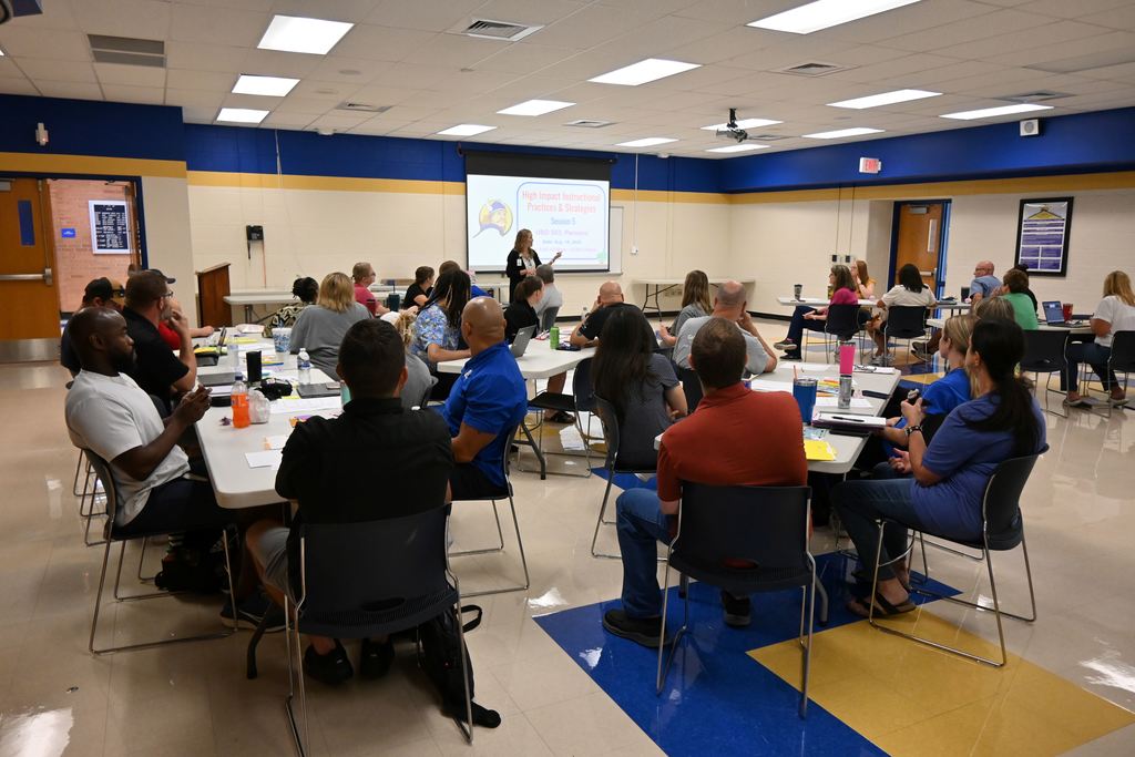 Jeanna Scheve speaks to PHS teachers.